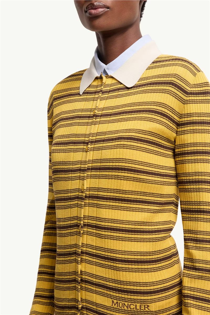Cotton crêpe polo shirt-MONCLER-Verso