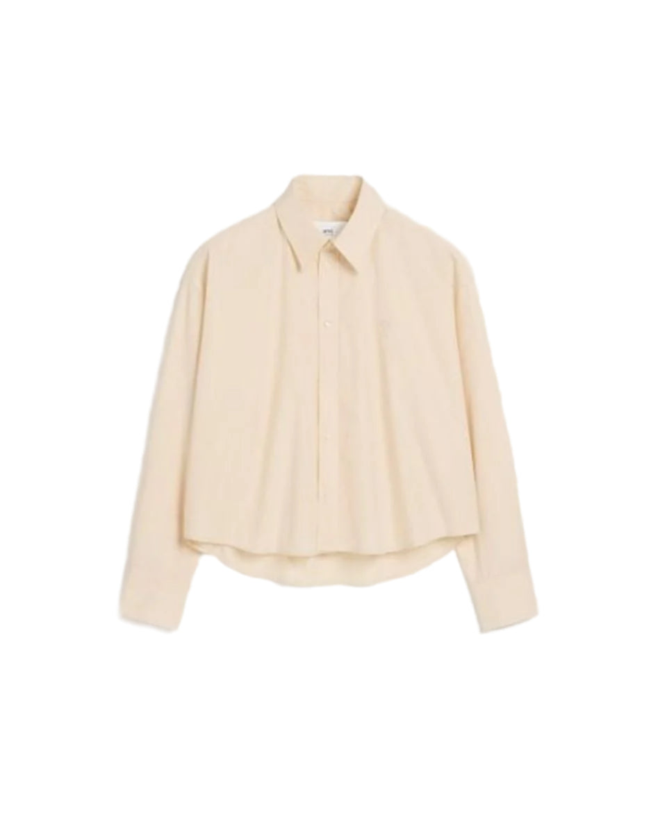 COTTON CROPPED OVERSIZED SHIRT -  AMI -  Verso