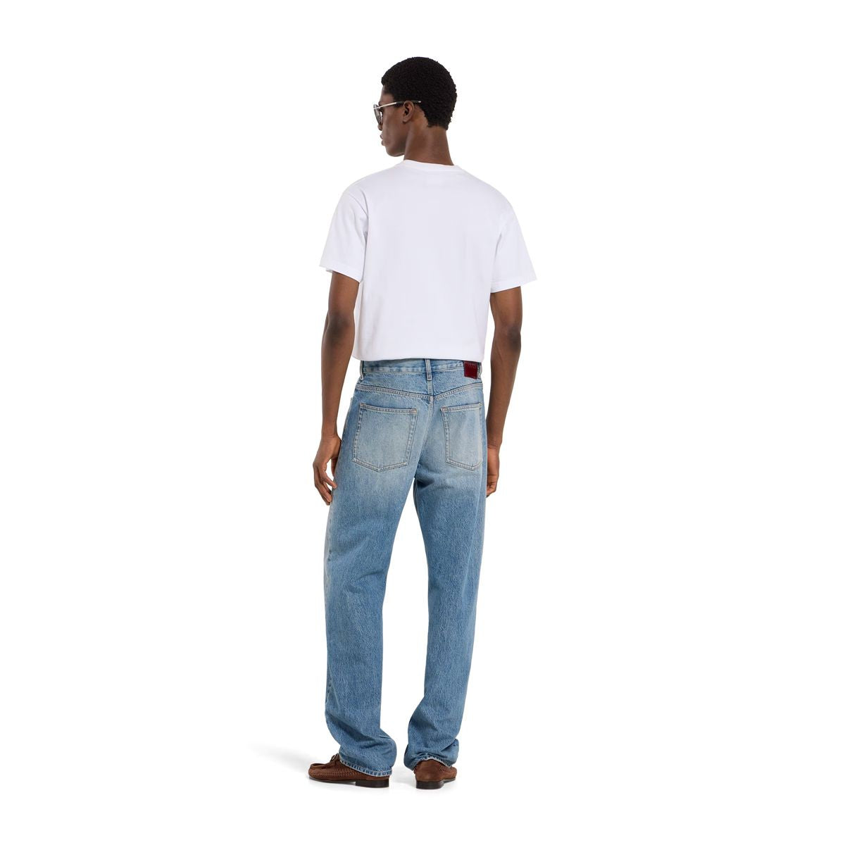 Cotton denim trousers-GUCCI-Verso