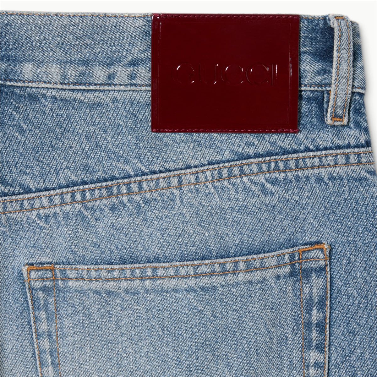 Cotton denim trousers-GUCCI-Verso
