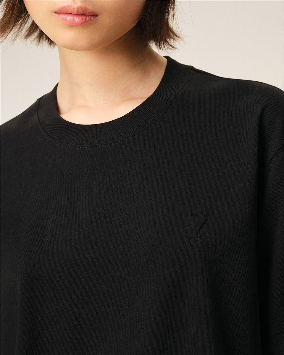 Cotton embossed ami de coeur t-shirt-AMI-Verso