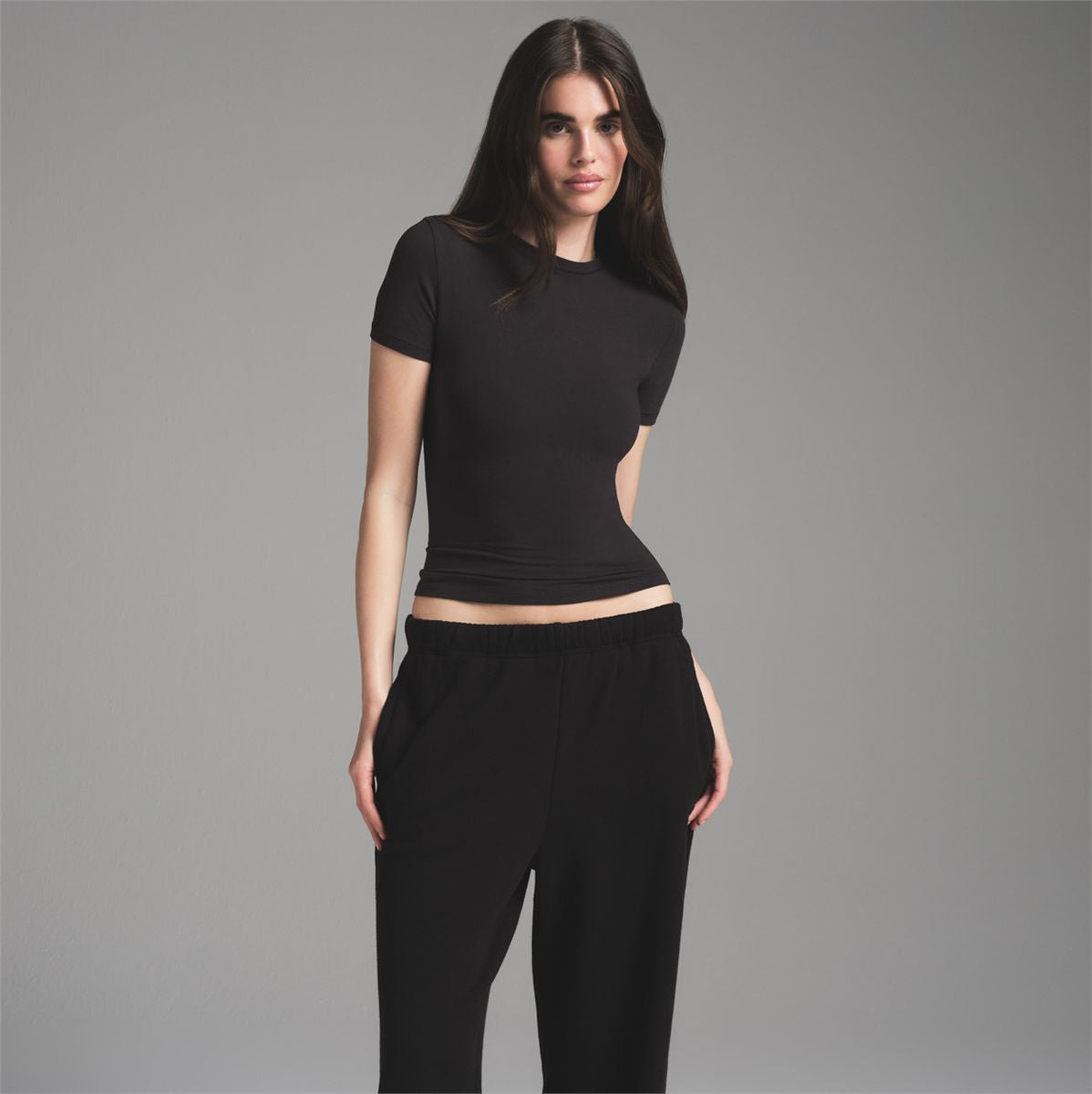 Cotton Fleece Classic Straight Leg Pants-SKIMS-Verso