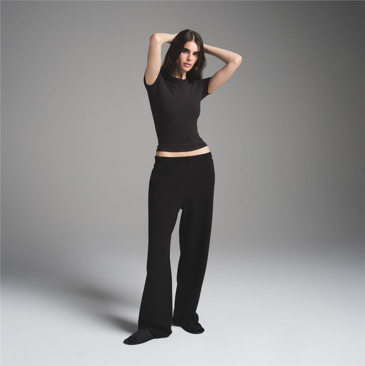 Cotton Fleece Classic Straight Leg Pants-SKIMS-Verso