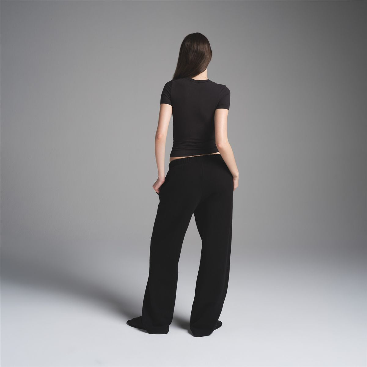 Cotton Fleece Classic Straight Leg Pants-SKIMS-Verso