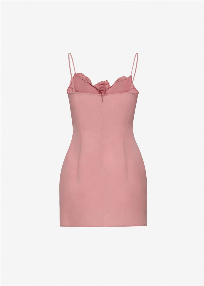 Cotton flower-detail mini beach dress in pink-MAGDA BUTRYM-Verso