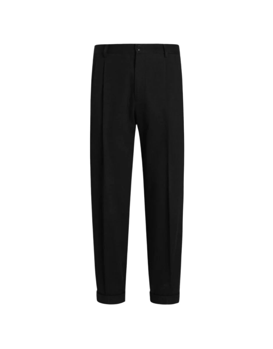 COTTON GABARDINE PANTS WITH DOUBLE DARTS - DOLCE & GABBANA - Verso
