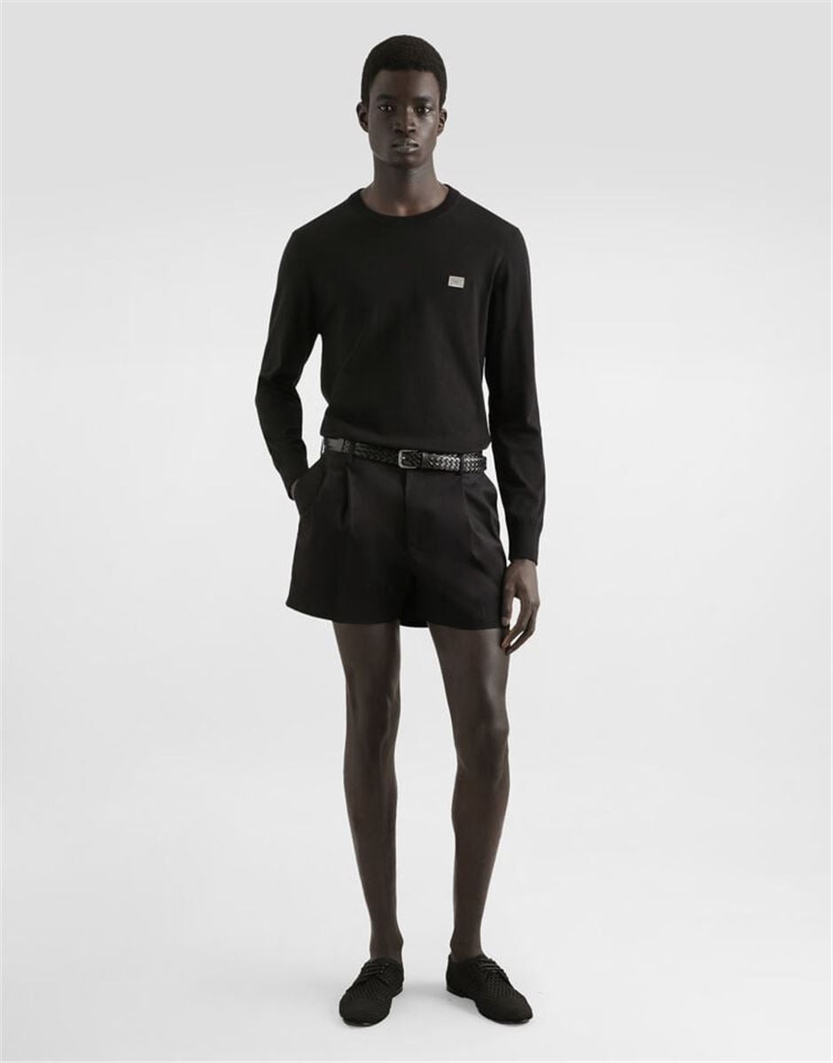 COTTON GABARDINE SHORTS - DOLCE & GABBANA - Verso