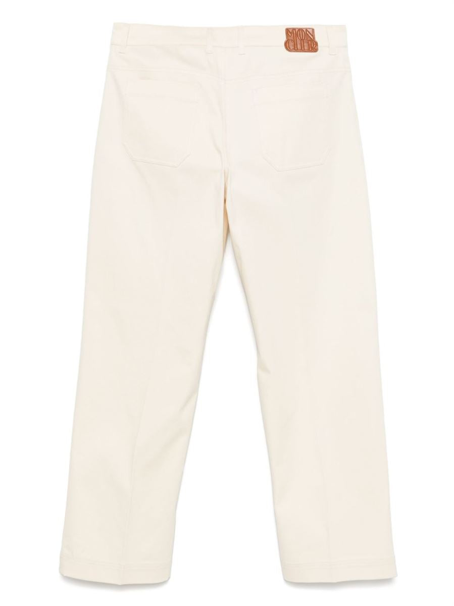 COTTON GABARDINE TROUSERS -  MONCLER -  Verso