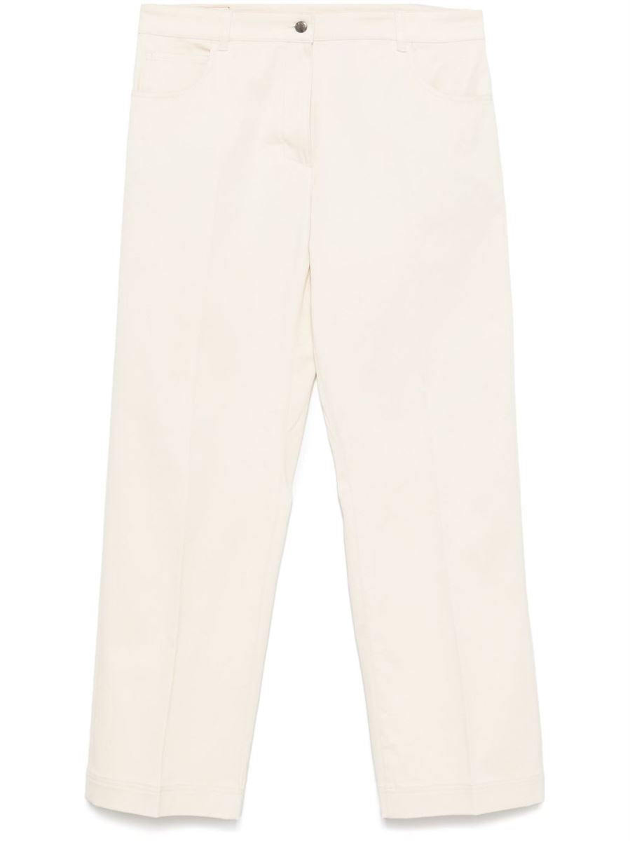 COTTON GABARDINE TROUSERS -  MONCLER -  Verso