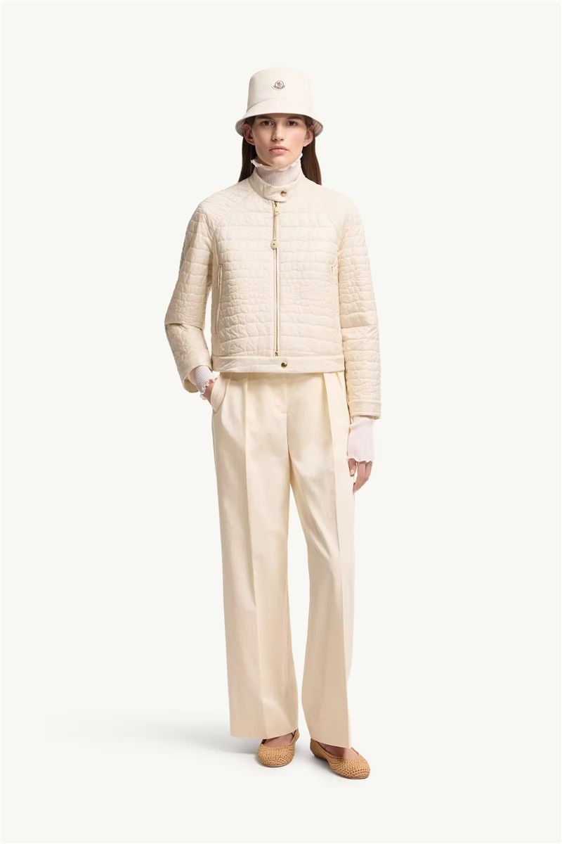 Cotton gabardine wide-leg tailored trousers-MONCLER-Verso