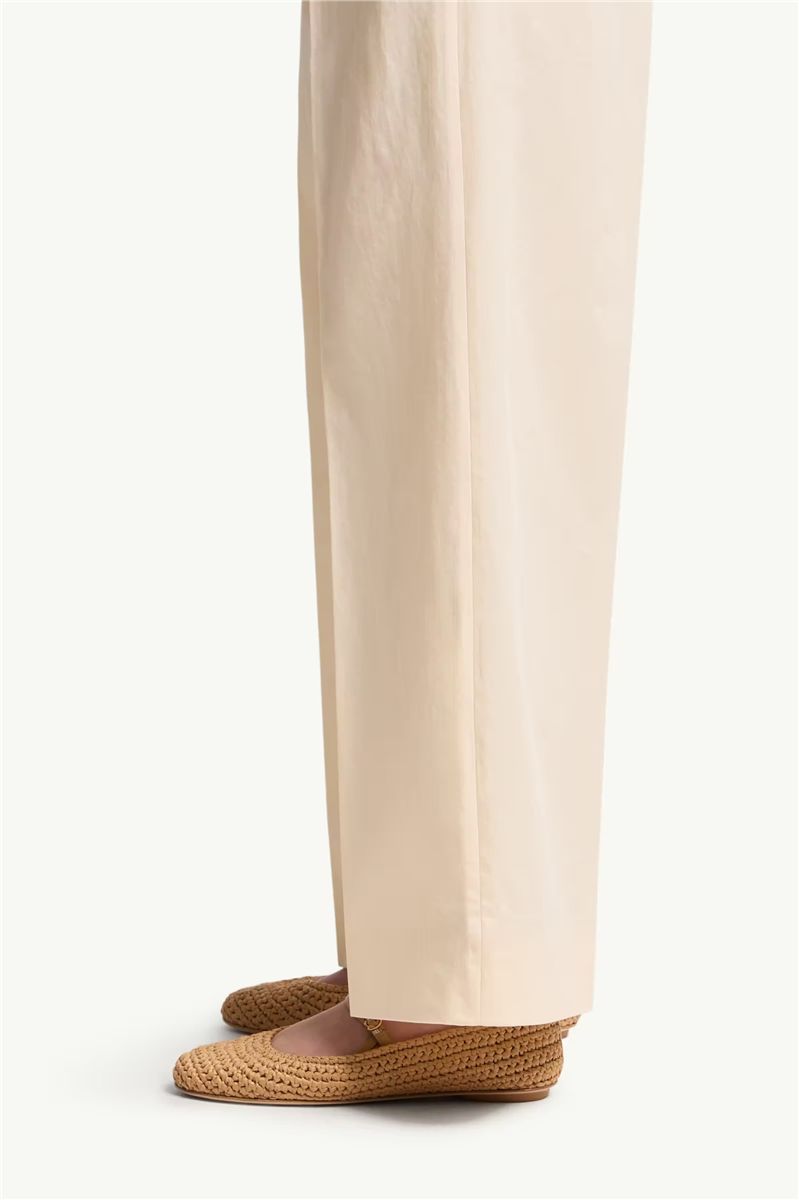 Cotton gabardine wide-leg tailored trousers-MONCLER-Verso