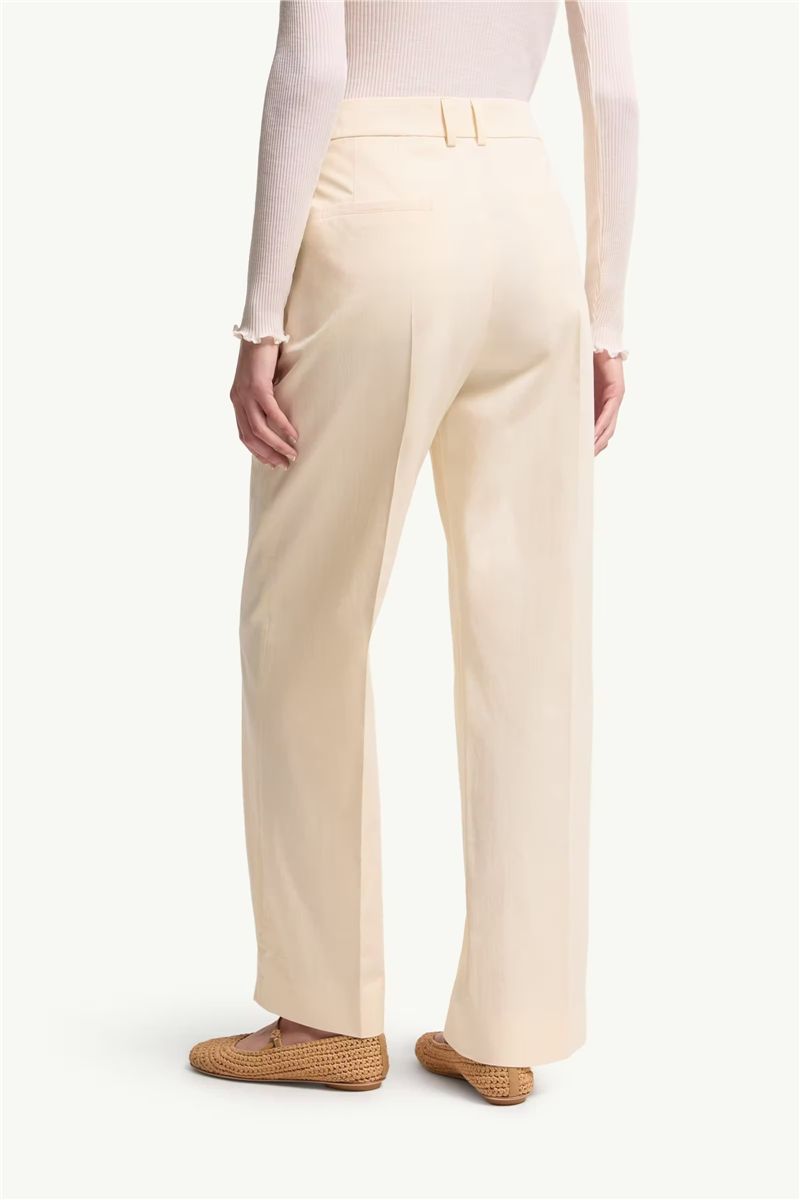 Cotton gabardine wide-leg tailored trousers-MONCLER-Verso