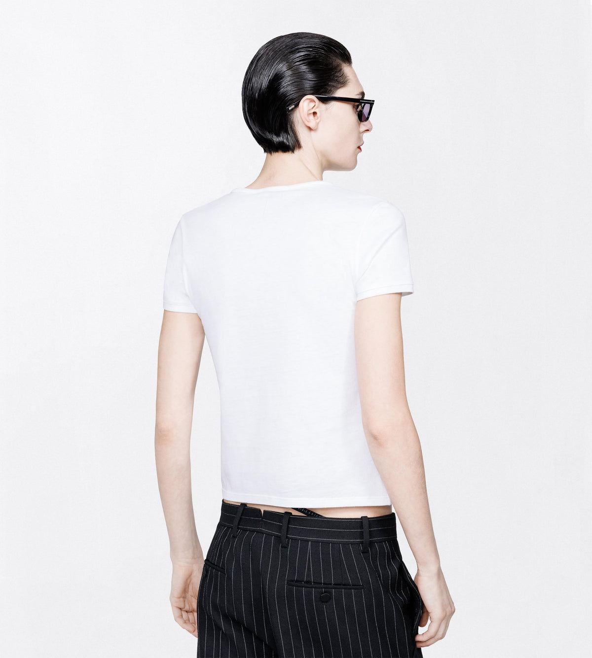 Cotton Jersey Boyfriend T-Shirt with Elongated T Logo-TOM FORD-Verso