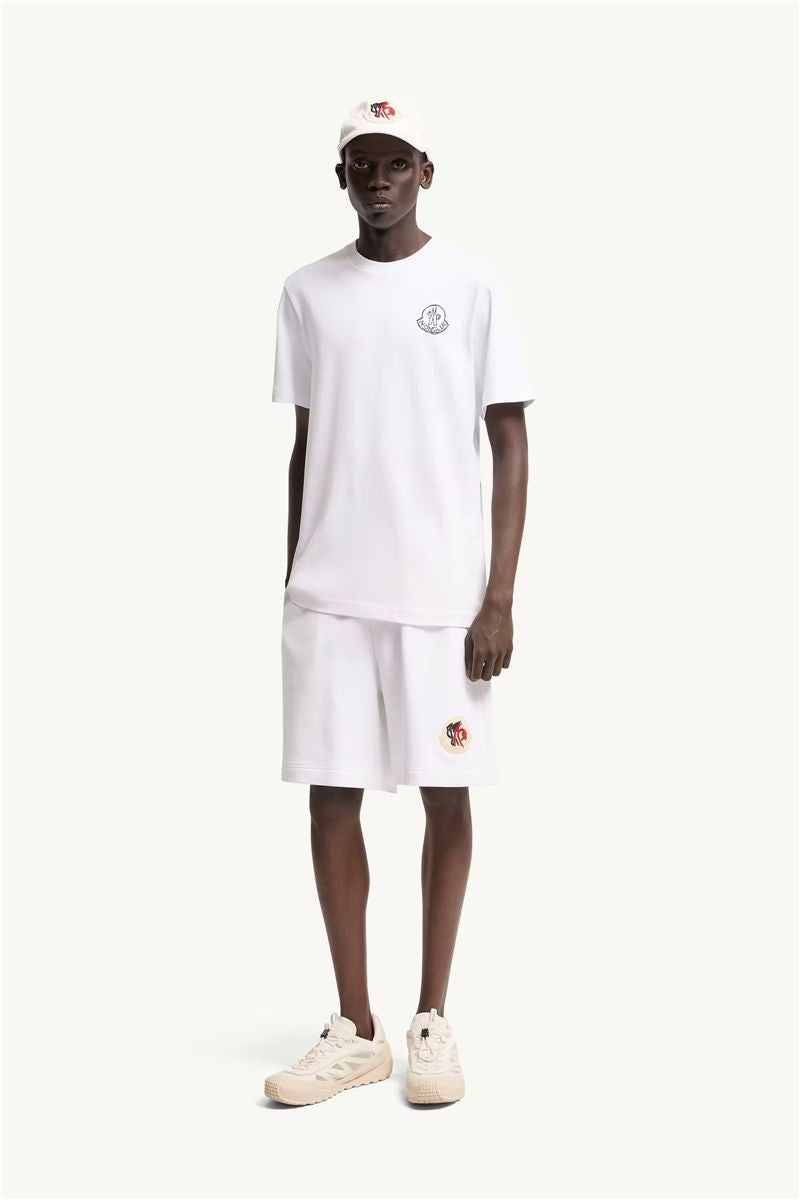 Cotton jersey logo patch t-shirt-MONCLER-Verso