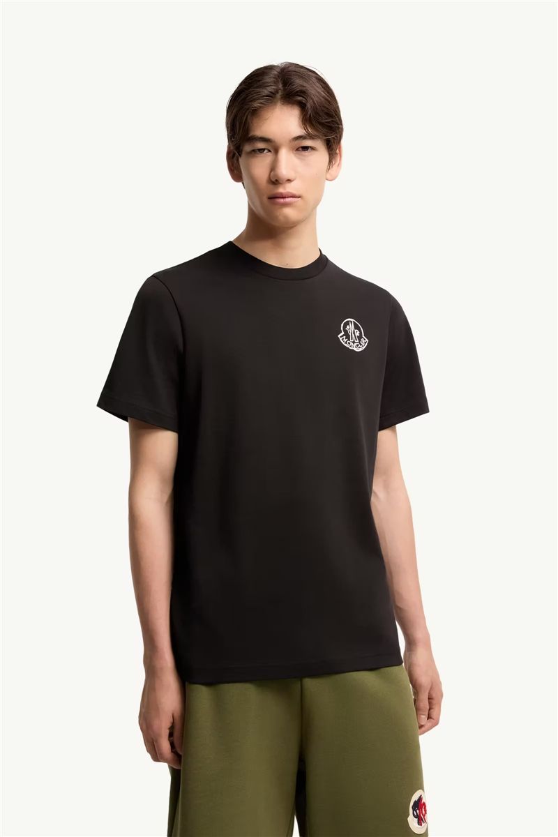 Cotton jersey logo patch t-shirt-MONCLER-Verso