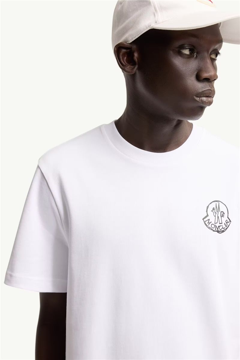 Cotton jersey logo patch t-shirt-MONCLER-Verso