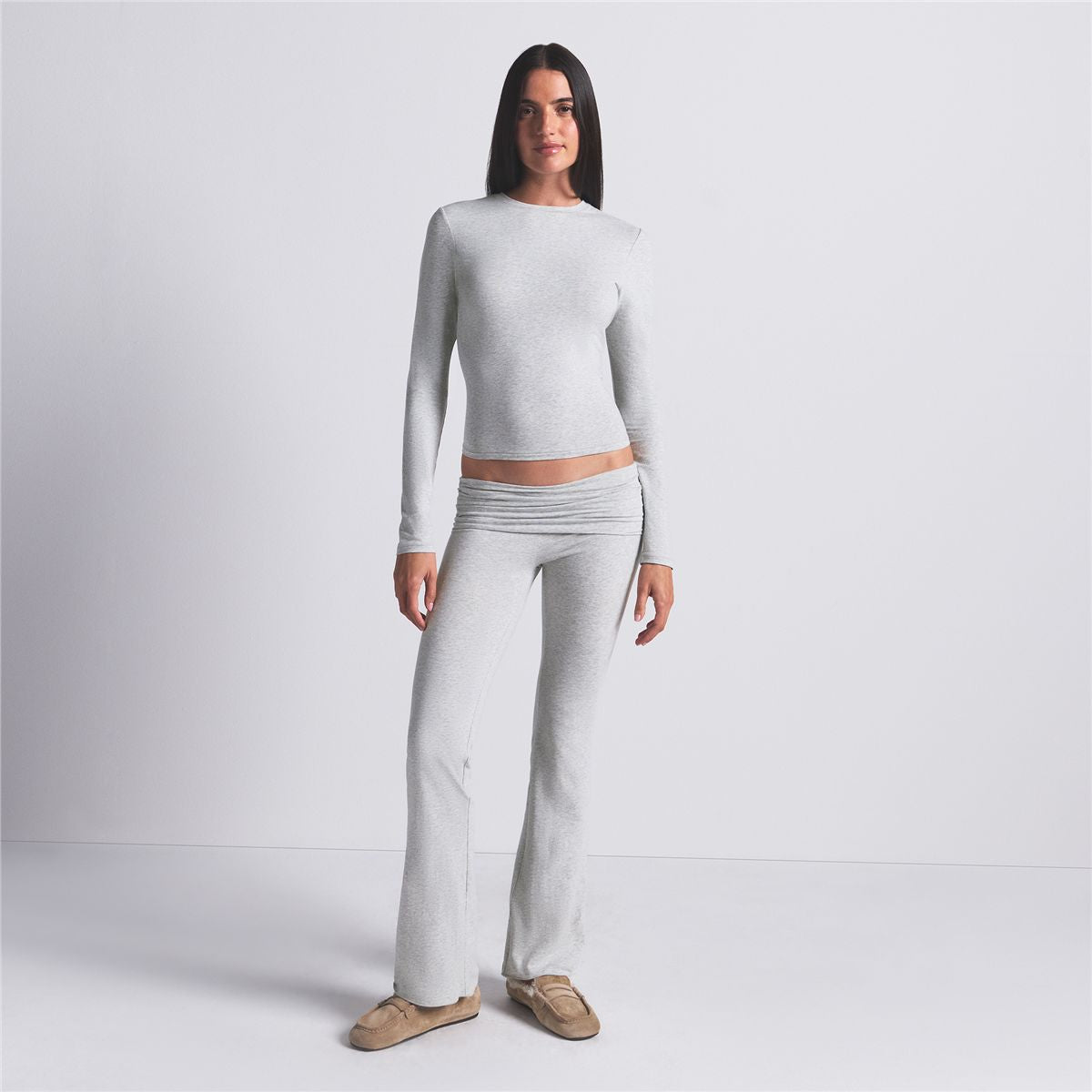 Cotton Jersey Long Sleeve T-Shirt-SKIMS-Verso