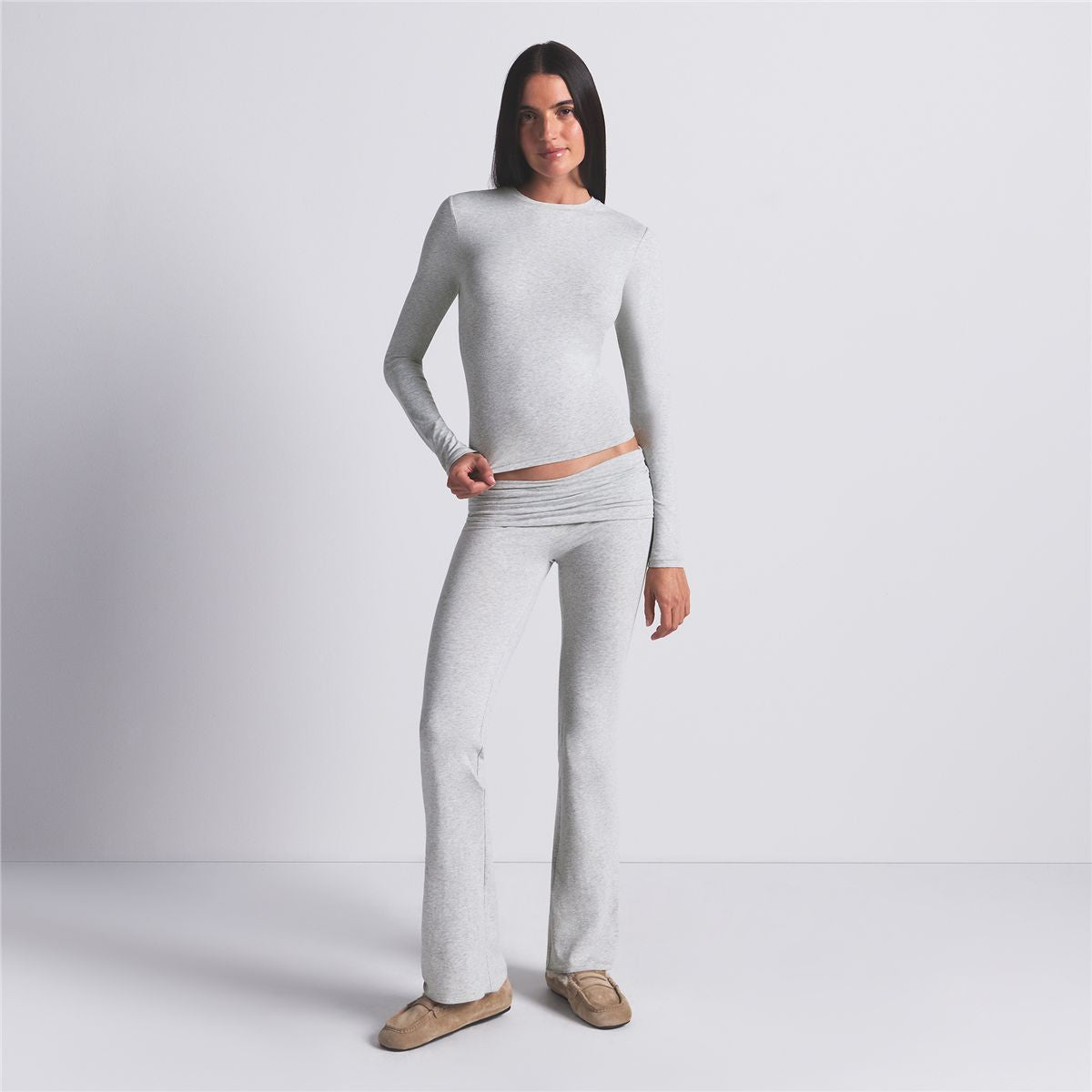 Cotton Jersey Long Sleeve T-Shirt-SKIMS-Verso
