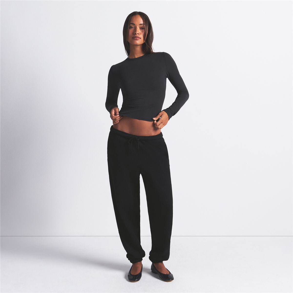 Cotton Jersey Long Sleeve T-Shirt-SKIMS-Verso