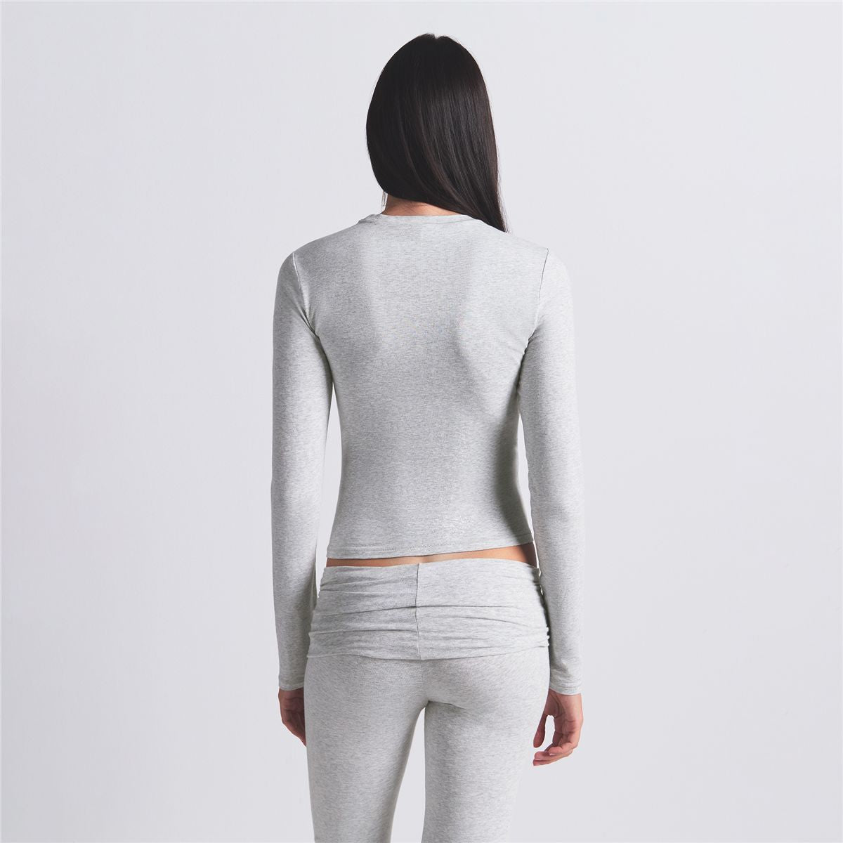Cotton Jersey Long Sleeve T-Shirt-SKIMS-Verso