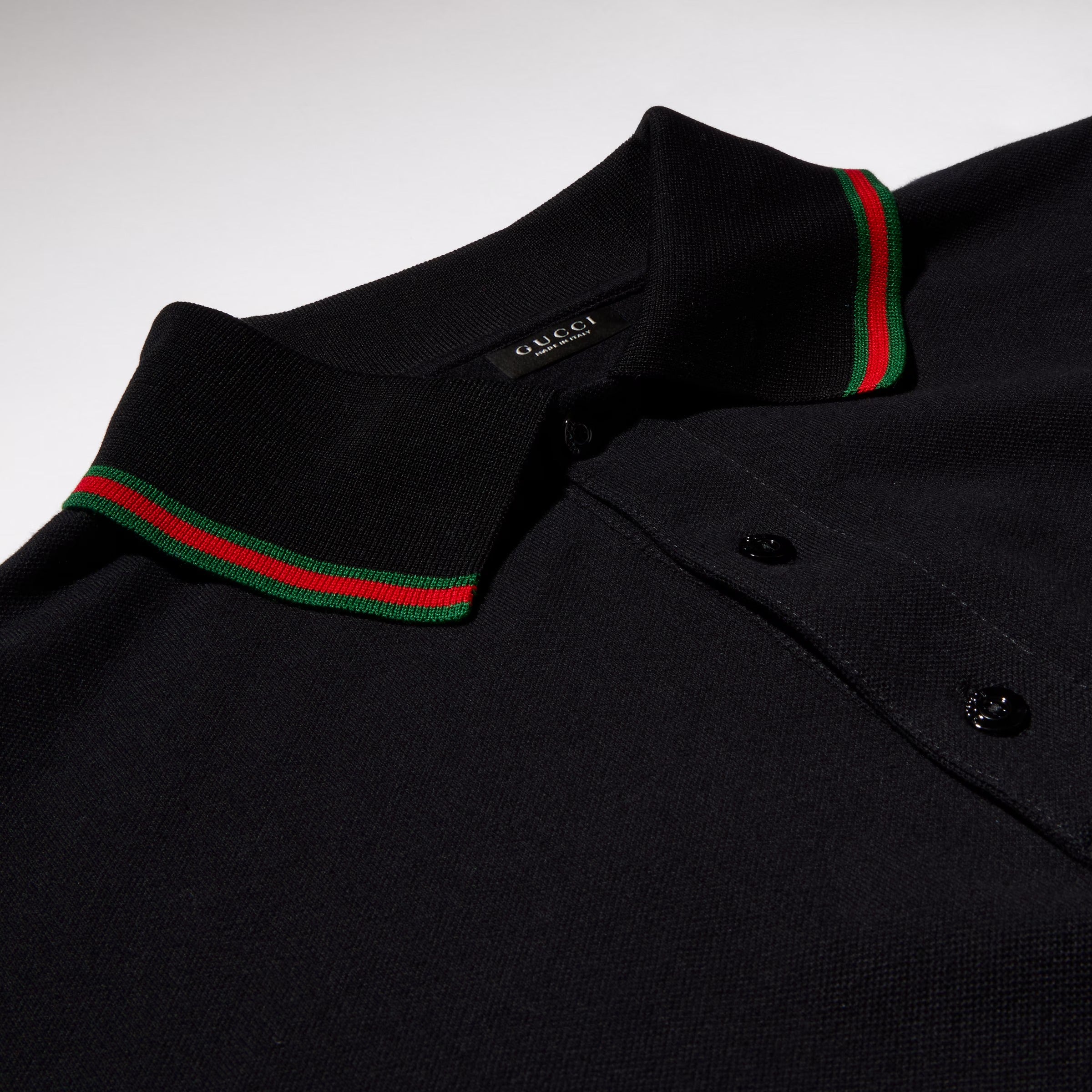 Cotton jersey piquet polo shirt-GUCCI-Verso