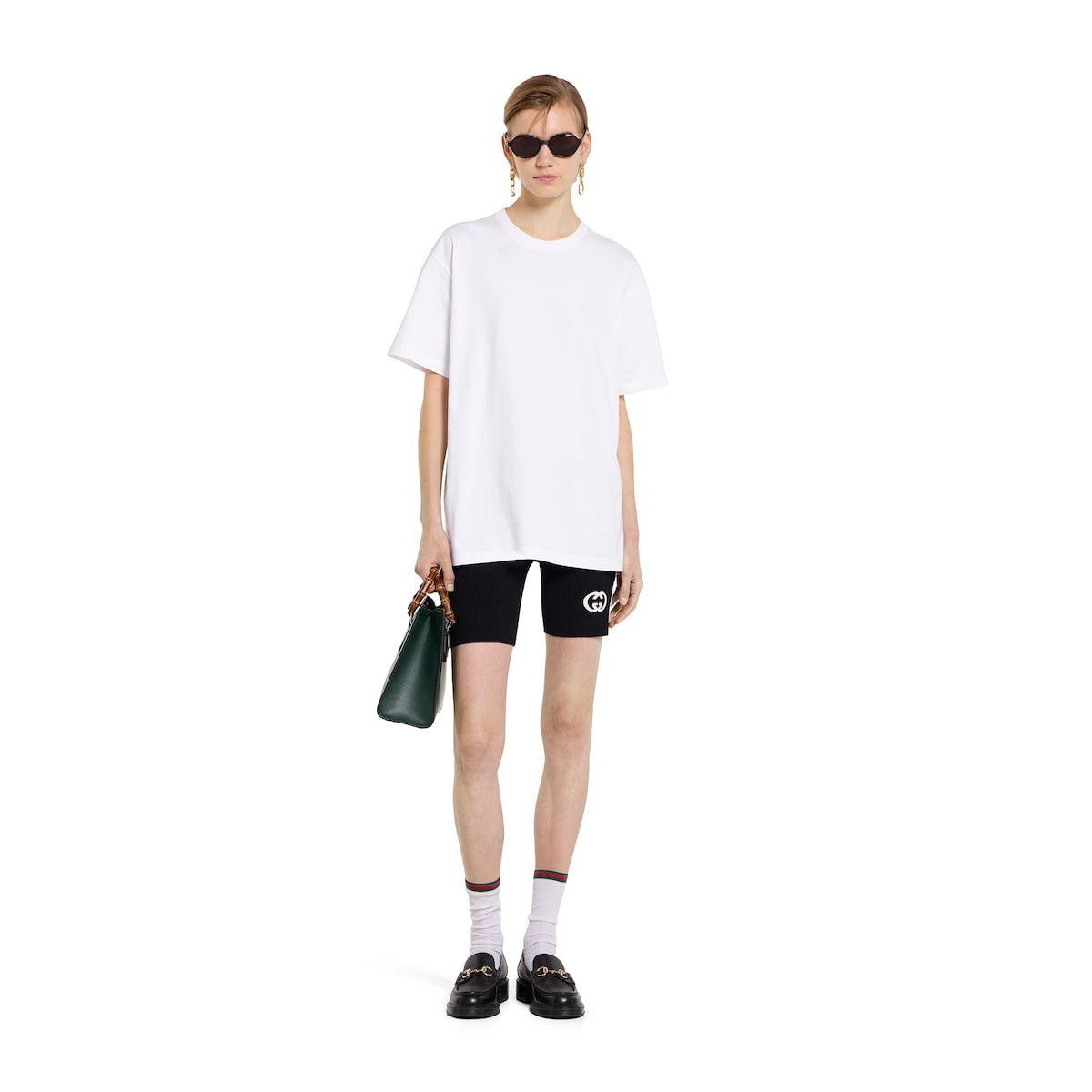 Cotton jersey t-shirt with embroidery-GUCCI-Verso