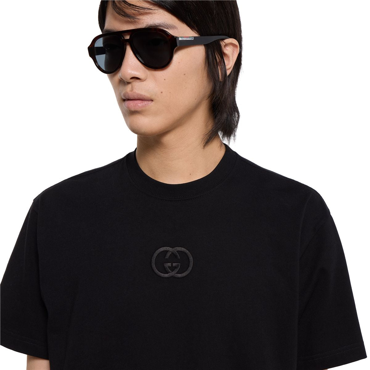 Cotton jersey t-shirt with embroidery-GUCCI-Verso