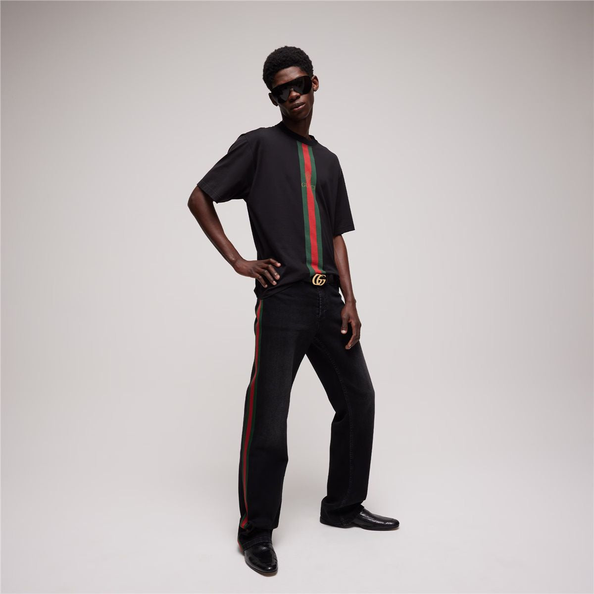 Cotton Jersey T-shirt with Print-GUCCI-Verso