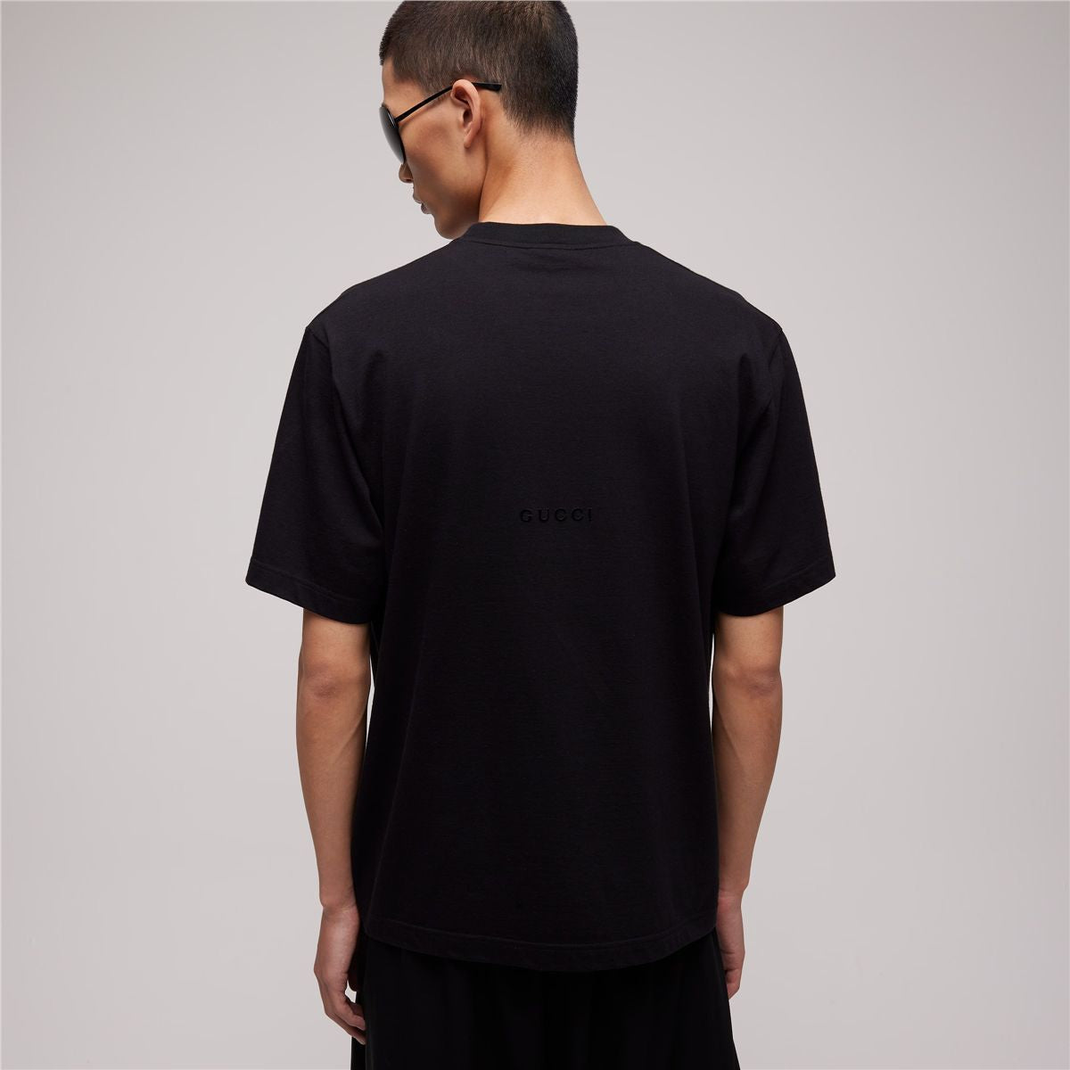 Cotton jersey t-shirt with print-GUCCI-Verso