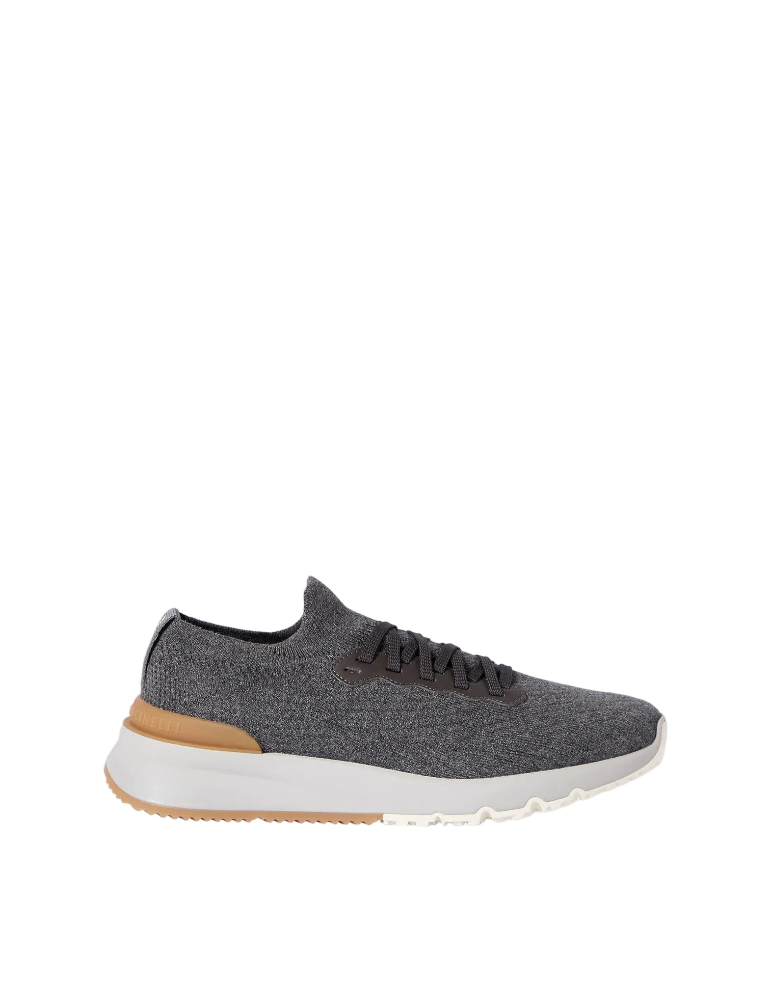Cotton knit and semi-polished calfskin runners-BRUNELLO CUCINELLI-310455-40-Verso