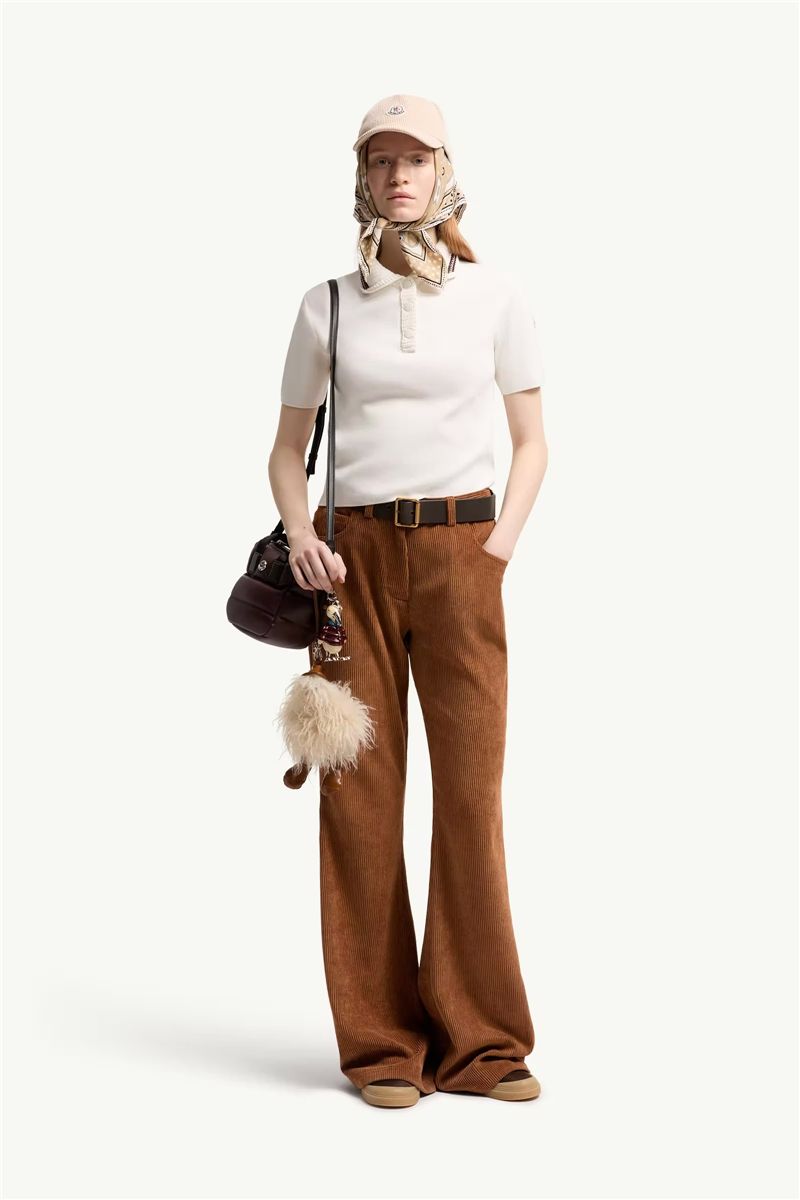 Cotton knit polo shirt-MONCLER-Verso