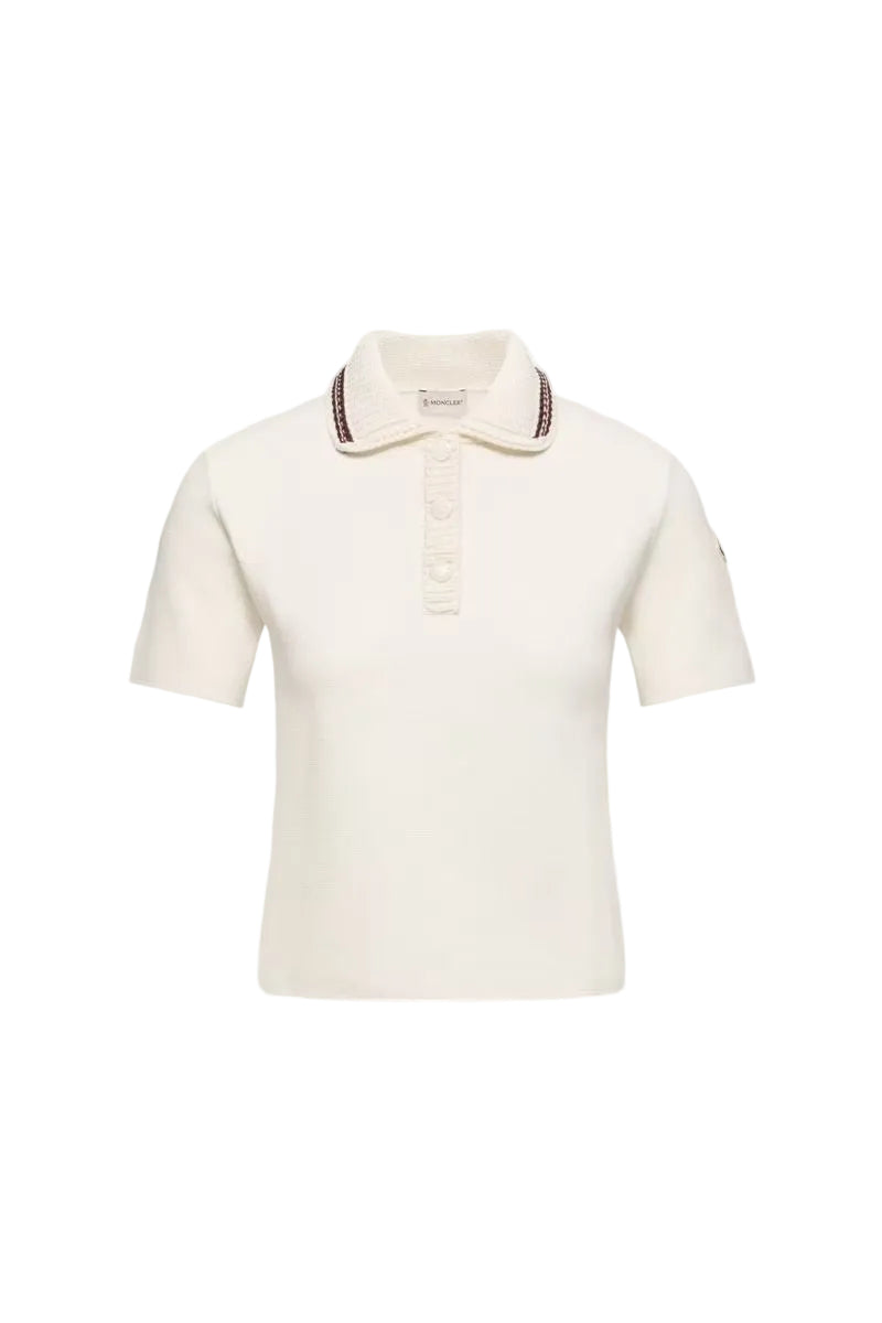 Cotton knit polo shirt-MONCLER-301455-S-Verso
