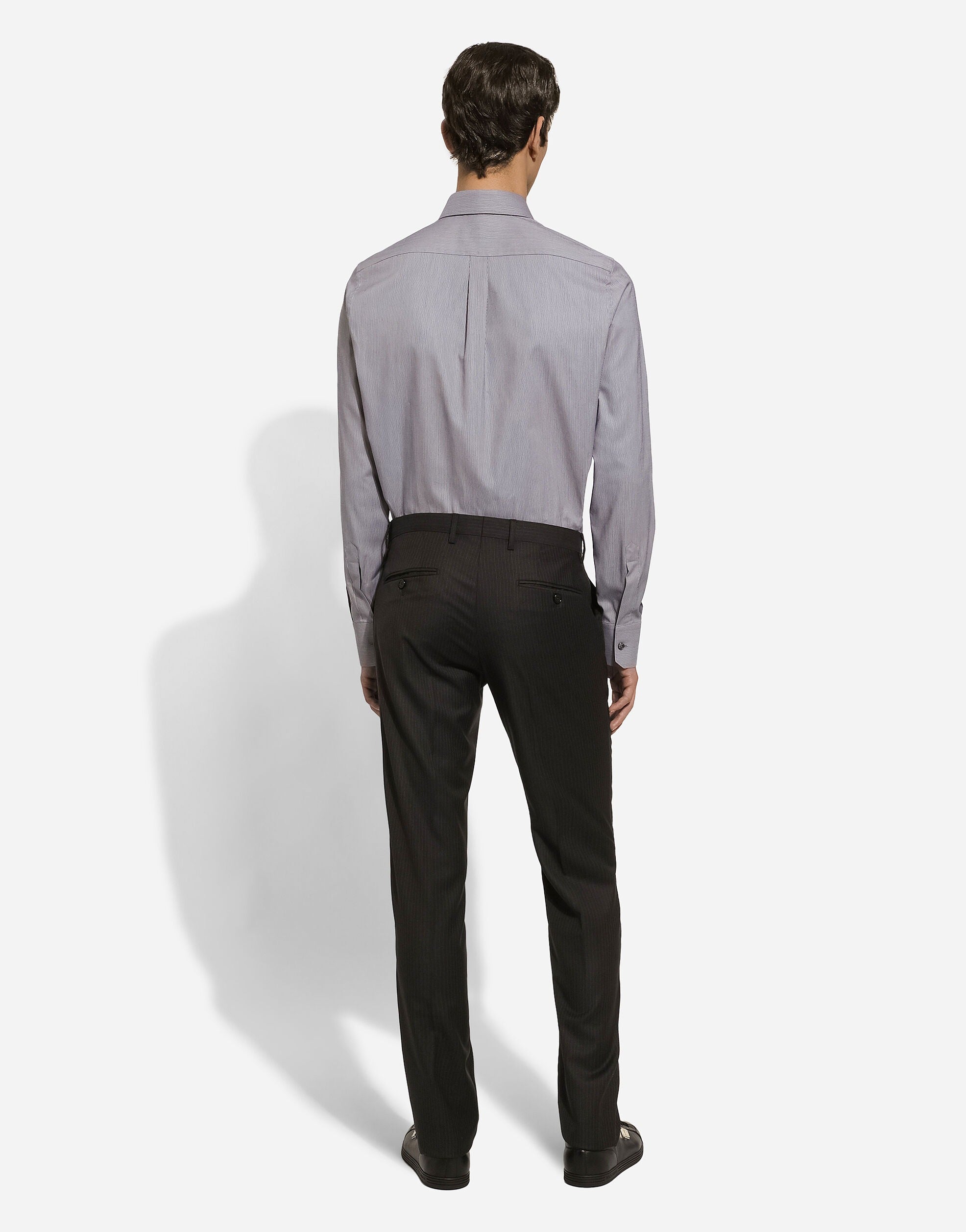 Cotton martini-fit shirt-DOLCE&GABBANA-Verso