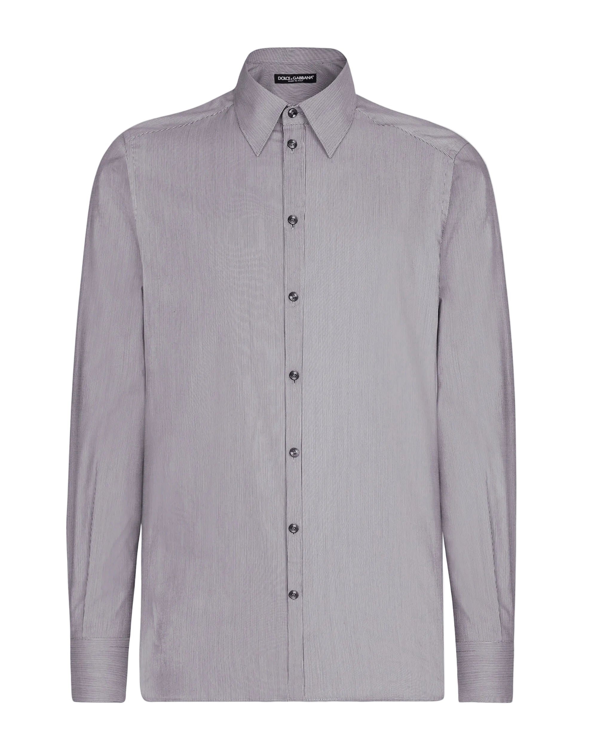 Cotton martini-fit shirt-DOLCE&GABBANA-Verso