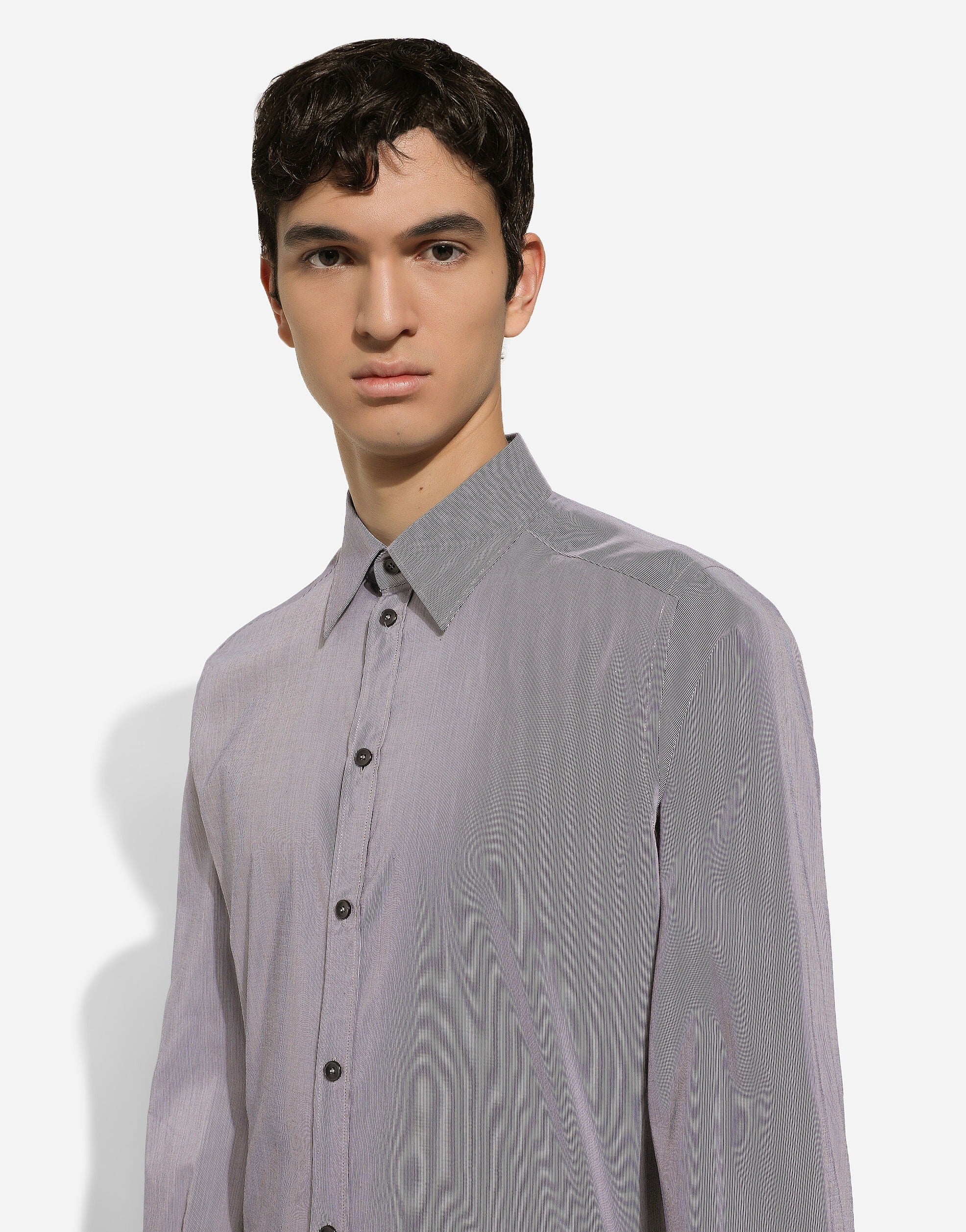 Cotton martini-fit shirt-DOLCE&GABBANA-Verso