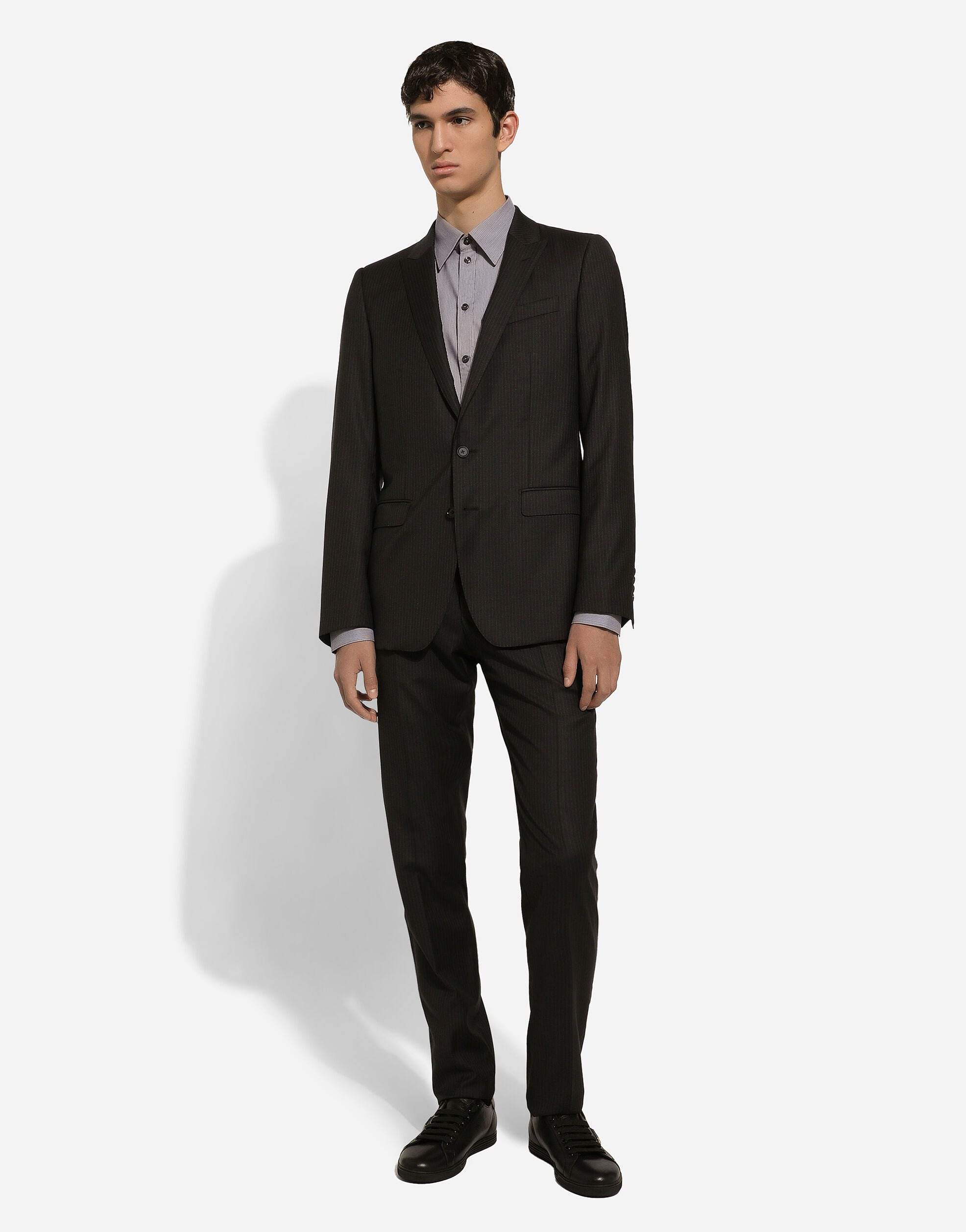 Cotton martini-fit shirt-DOLCE&GABBANA-Verso