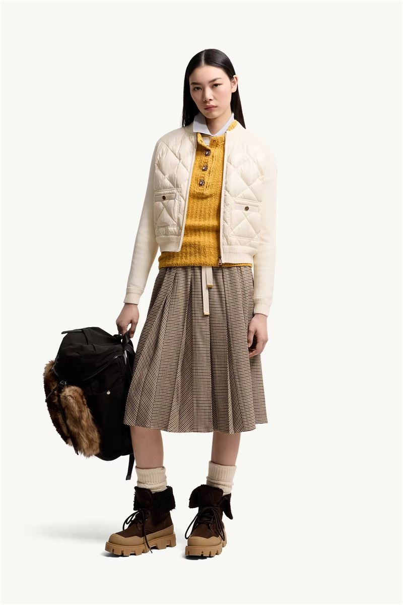 Cotton padded cardigan-MONCLER-Verso