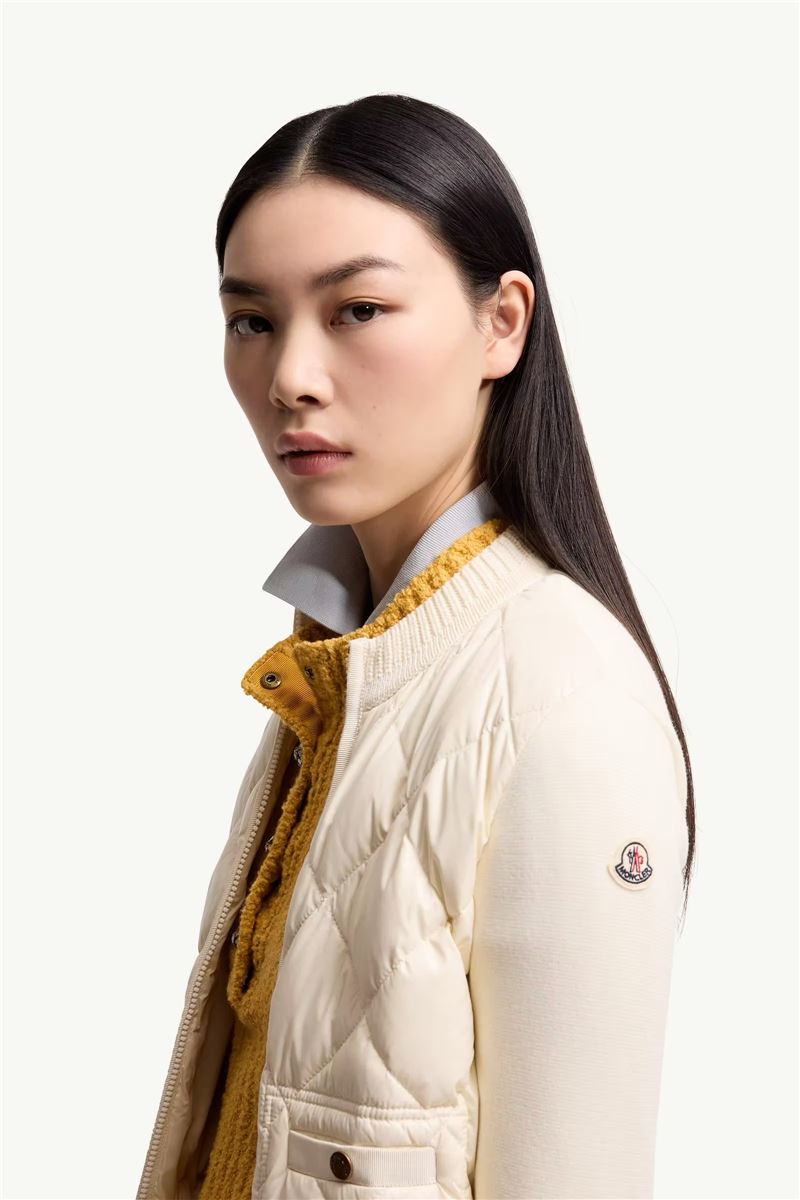 Cotton padded cardigan-MONCLER-Verso