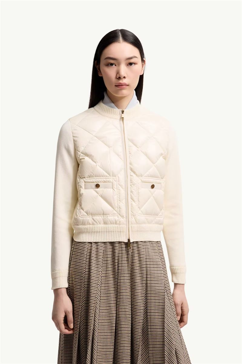 Cotton padded cardigan-MONCLER-Verso