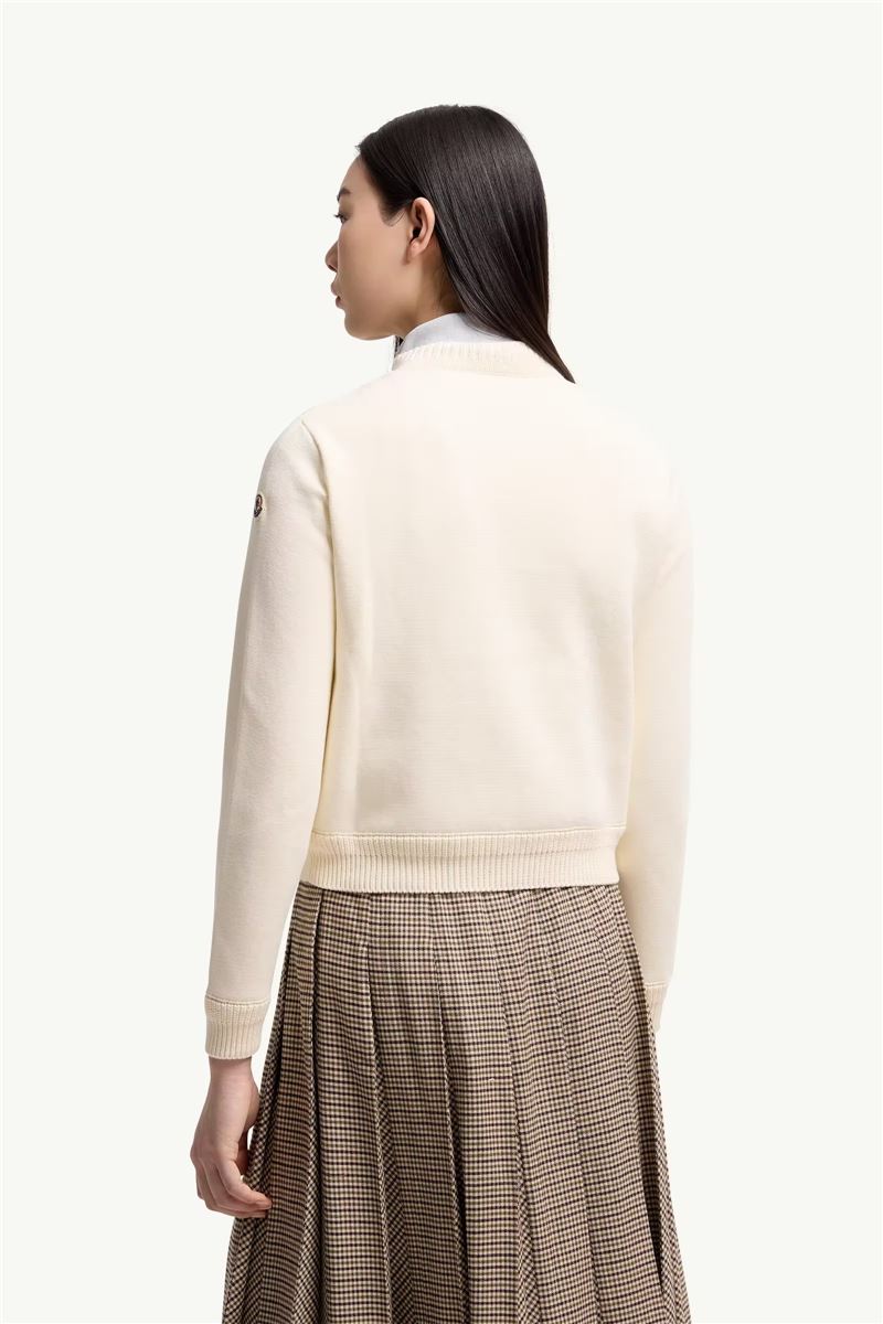 Cotton padded cardigan-MONCLER-Verso