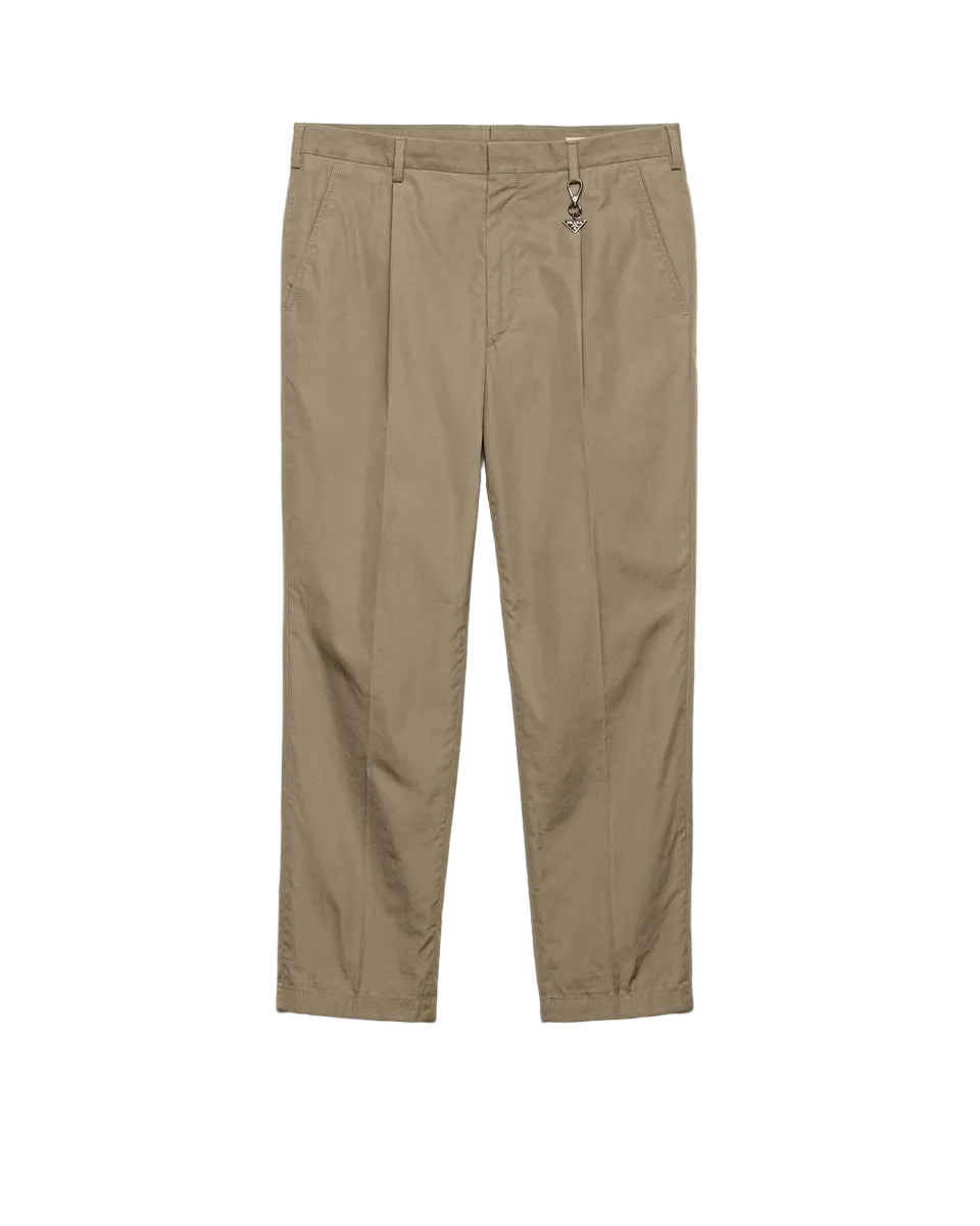 Cotton pants with key ring-PRADA-305255-46-Verso