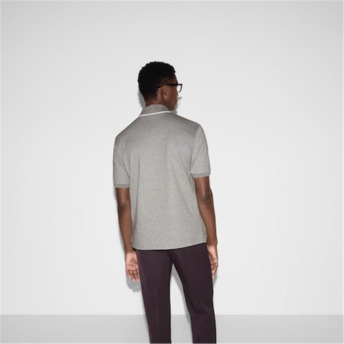 COTTON PIQUET POLO SHIRT-GUCCI-Verso