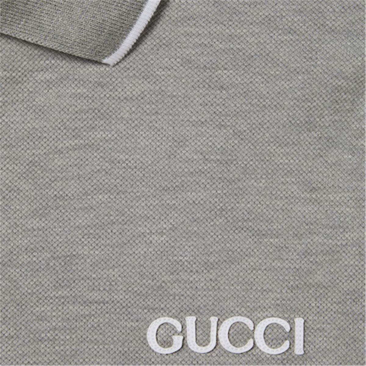 COTTON PIQUET POLO SHIRT-GUCCI-Verso