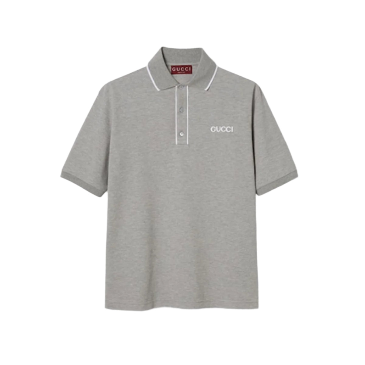 COTTON PIQUET POLO SHIRT-GUCCI-Verso