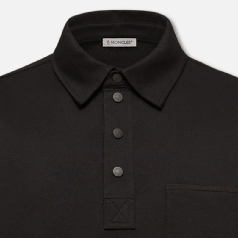 Cotton piquet polo shirt-MONCLER-Verso