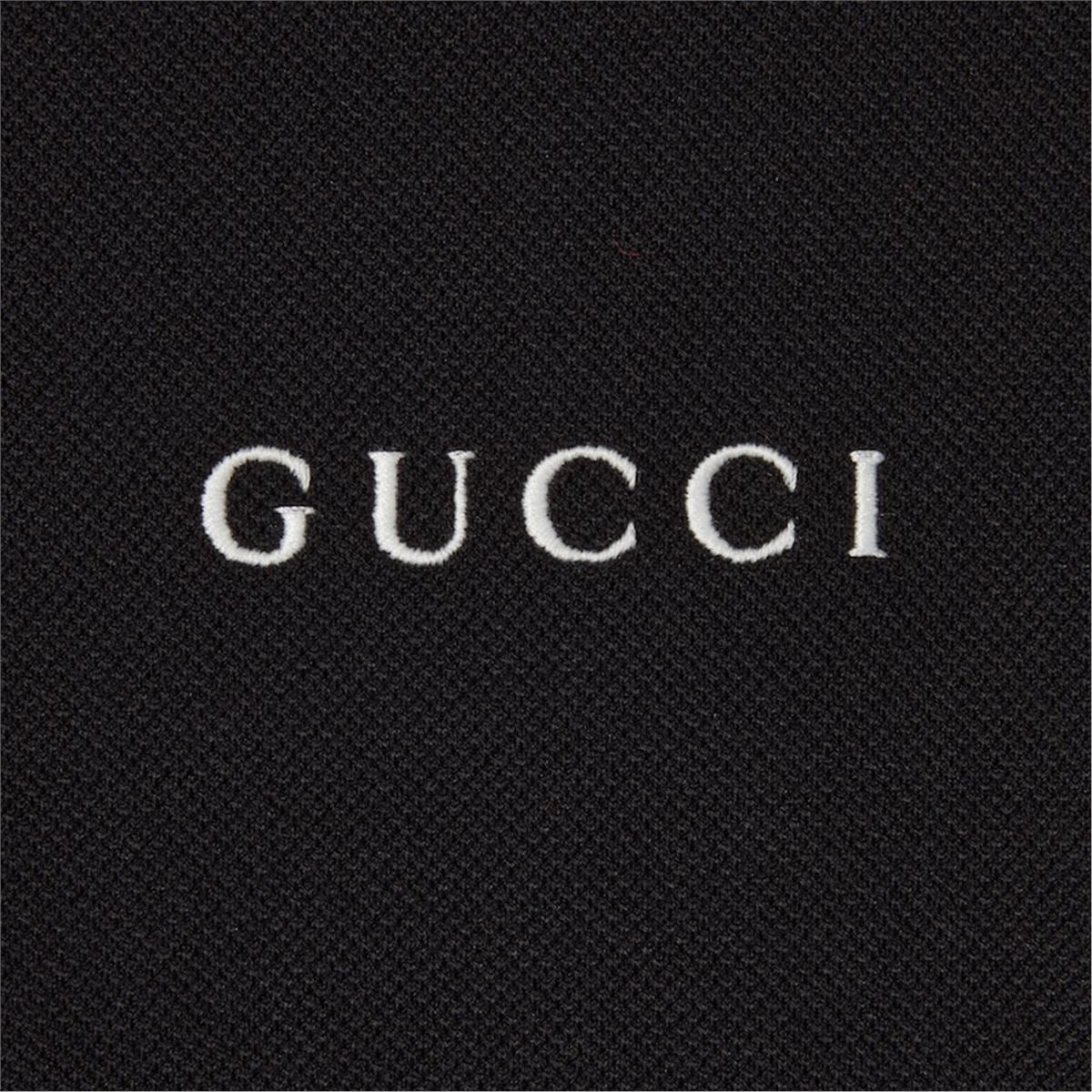 COTTON PIQUET POLO SHIRT WITH EMBROIDERY-GUCCI-Verso
