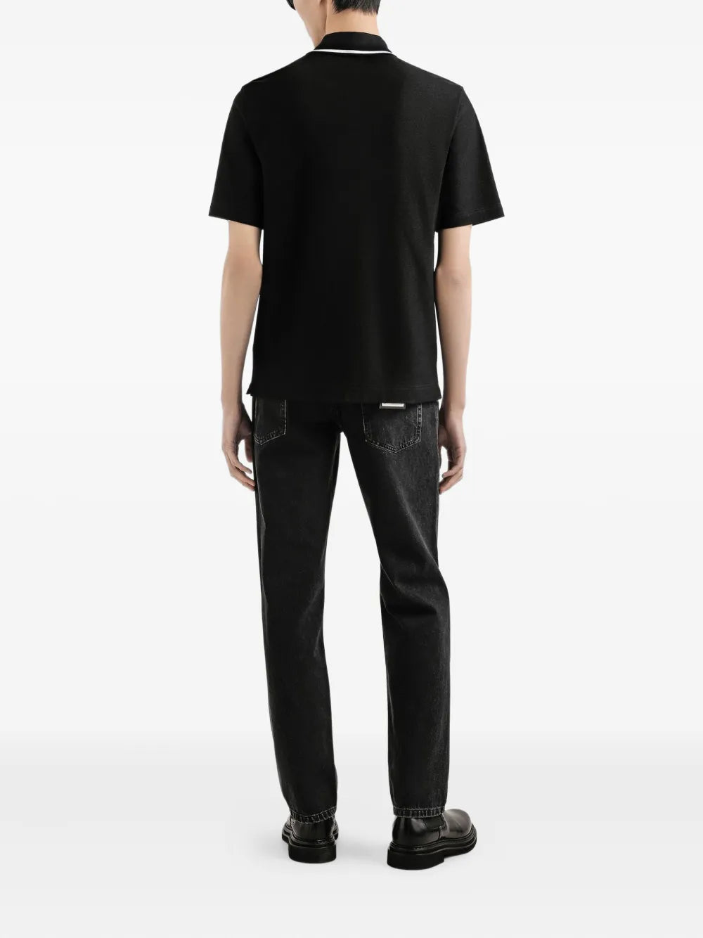 Cotton polo shirt-DOLCE & GABBANA-Verso