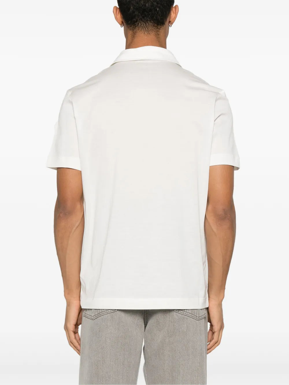 Cotton polo shirt-MONCLER-Verso
