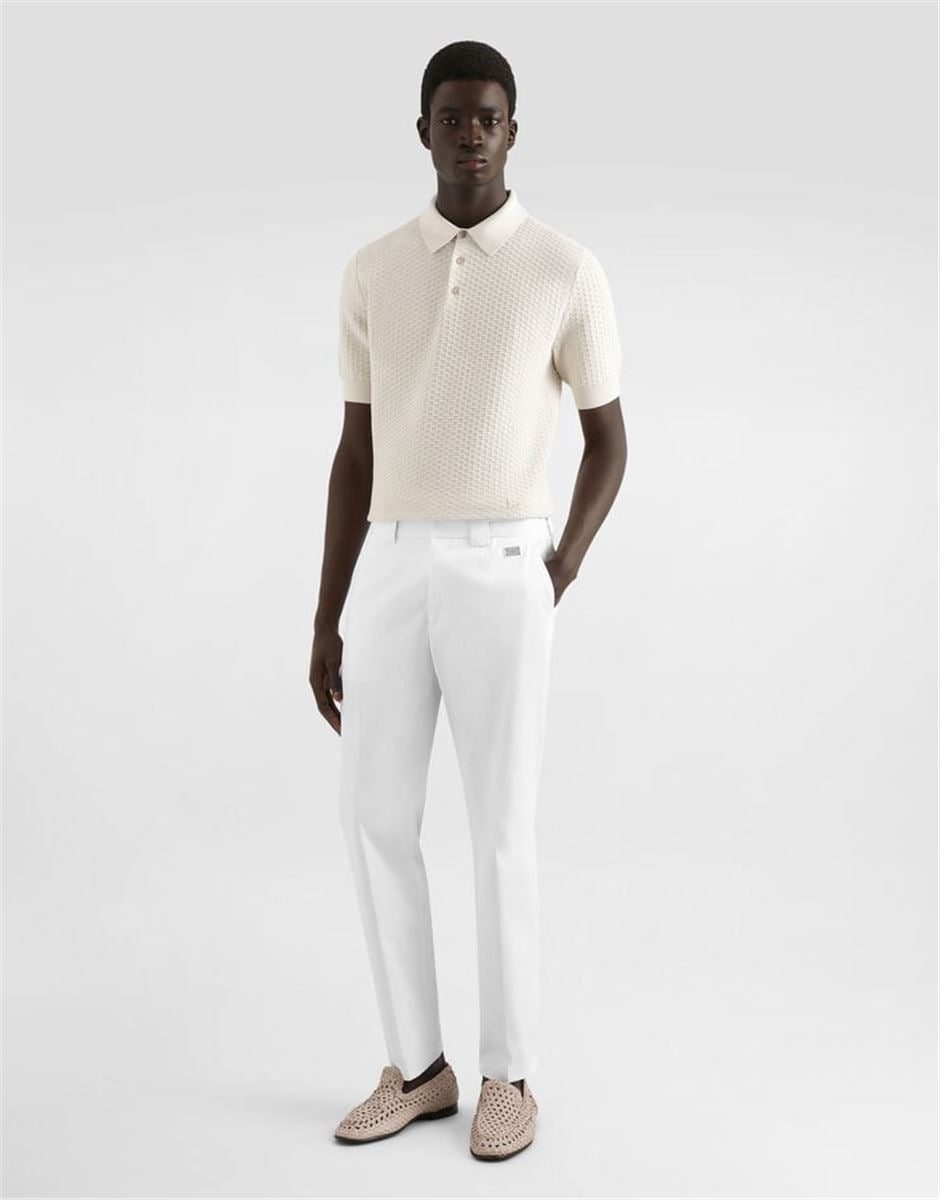 COTTON POLO-SHIRT WITH EMBROIDERED LOGO - DOLCE & GABBANA - Verso