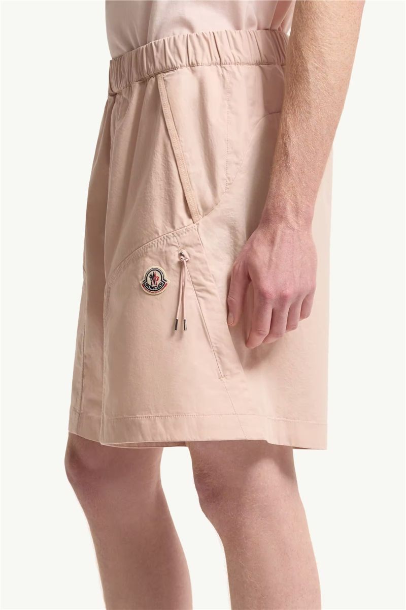 Cotton poplin bermuda shorts-MONCLER-Verso